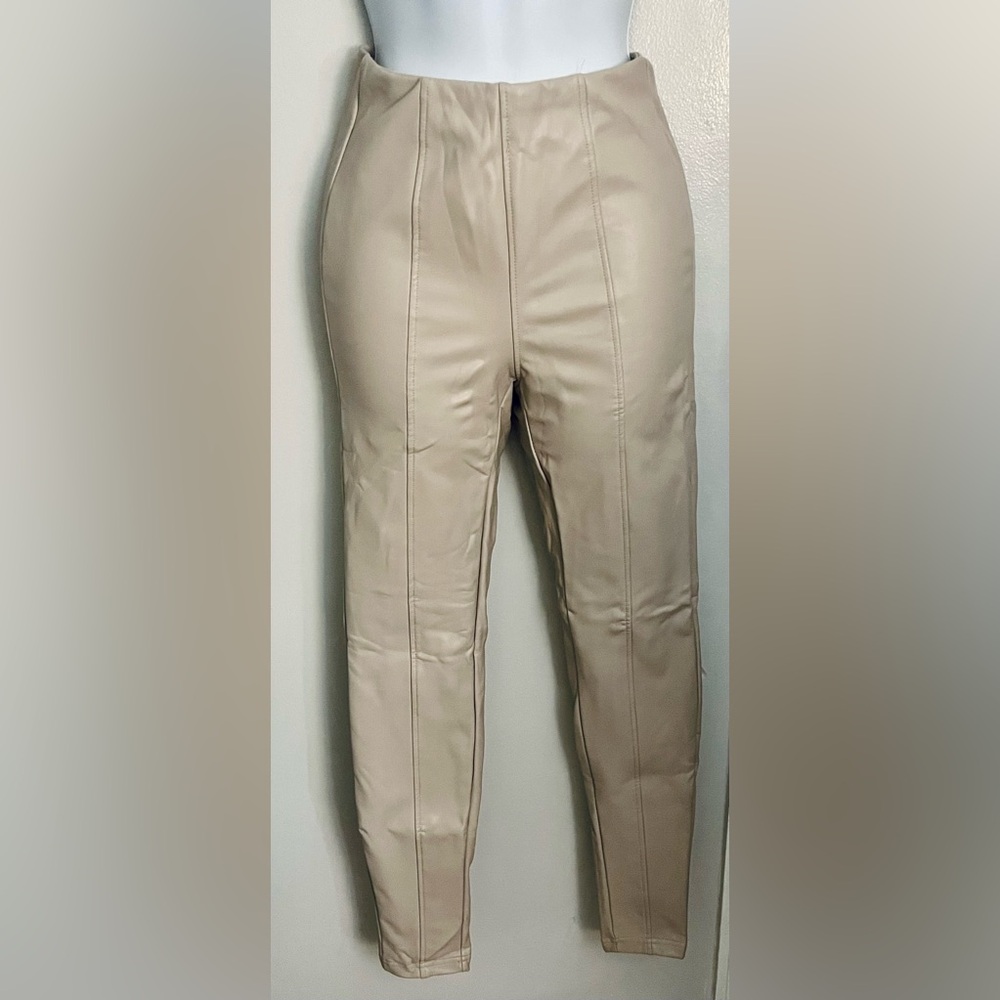 Stone Faux Leather Pants